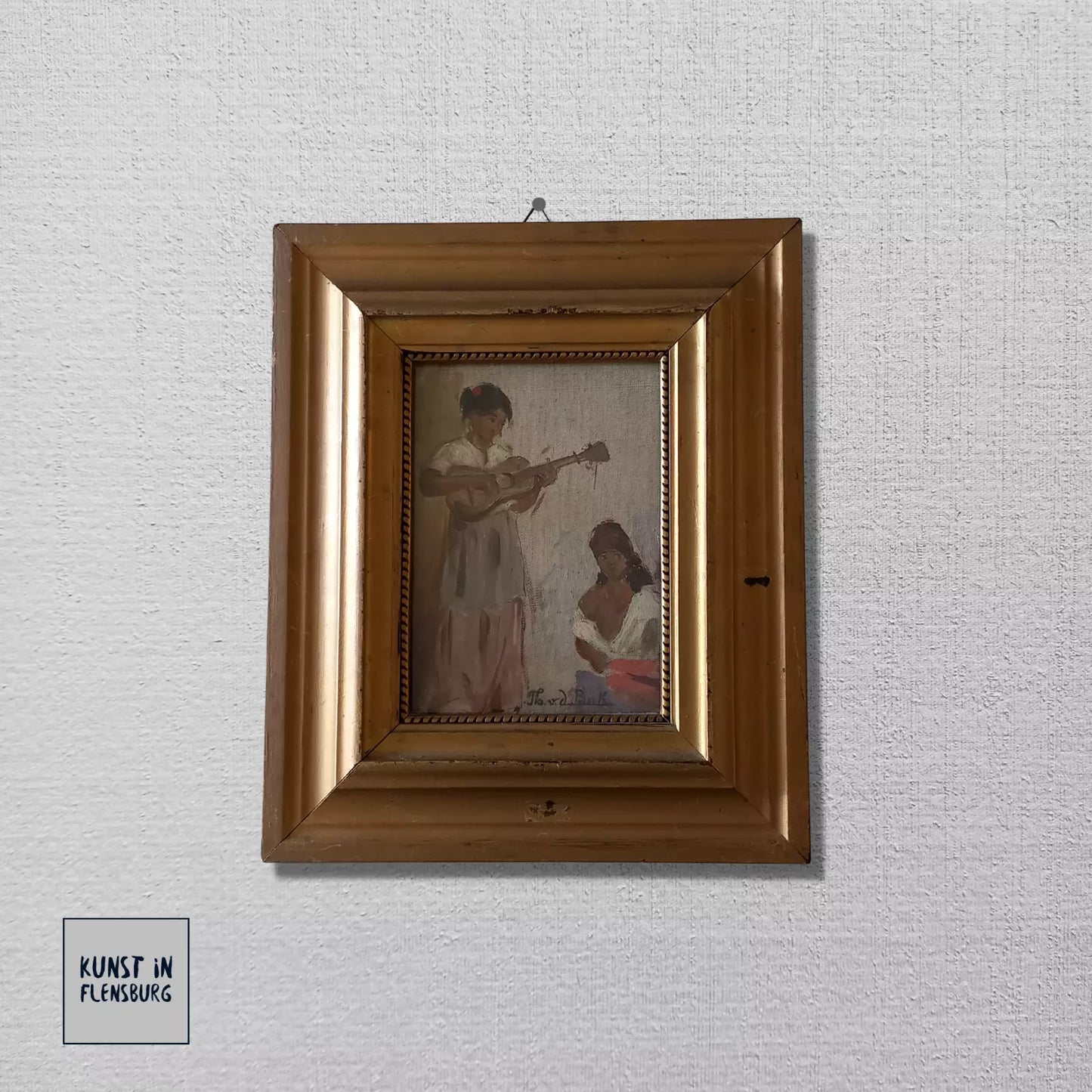 THEODOR VON DER BEEK (1838-1921) | Musizierende Mädchen | ORIGINAL Ölgemälde auf Leinwand