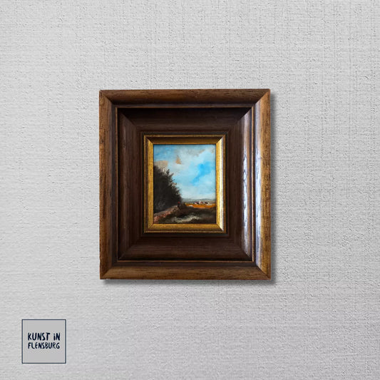 JOHANN-NORBERT FROWIN (*1943) | Landschaft bei Passau | ORIGINAL Ölgemälde auf Karton