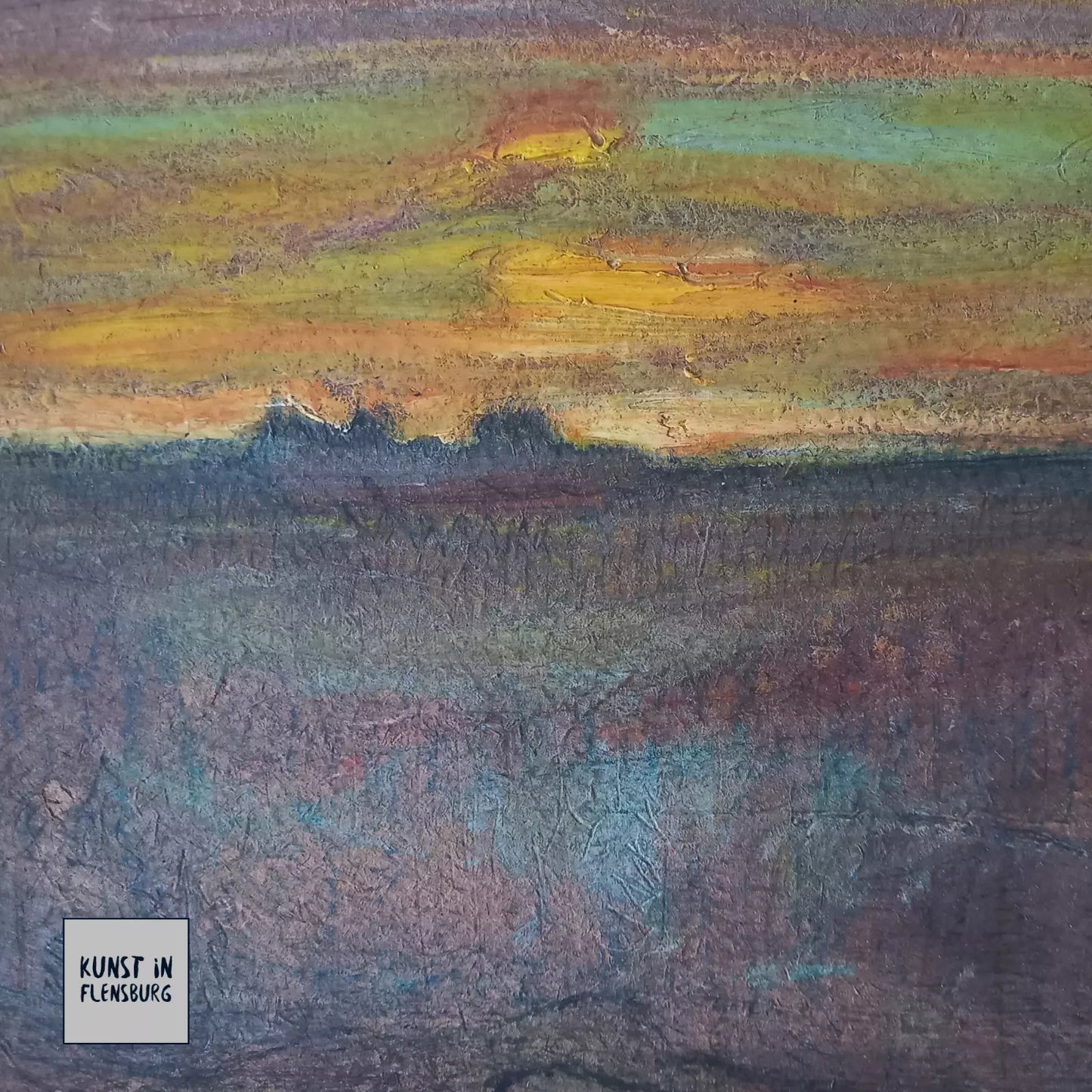 ERNST A. RADEMACHER | Sonnenaufgang am Moosberg | ORIGINAL Ölgemälde auf Karton