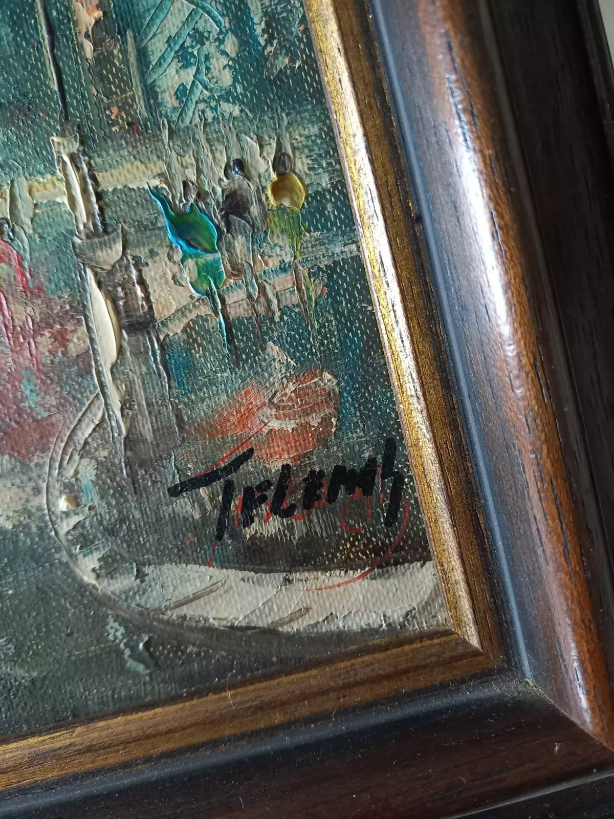 ORIGINAL Ölgemälde auf Leinwand inkl. Holzrahmen | Moulin Rouge / Paris / Abstrakt | Signiert