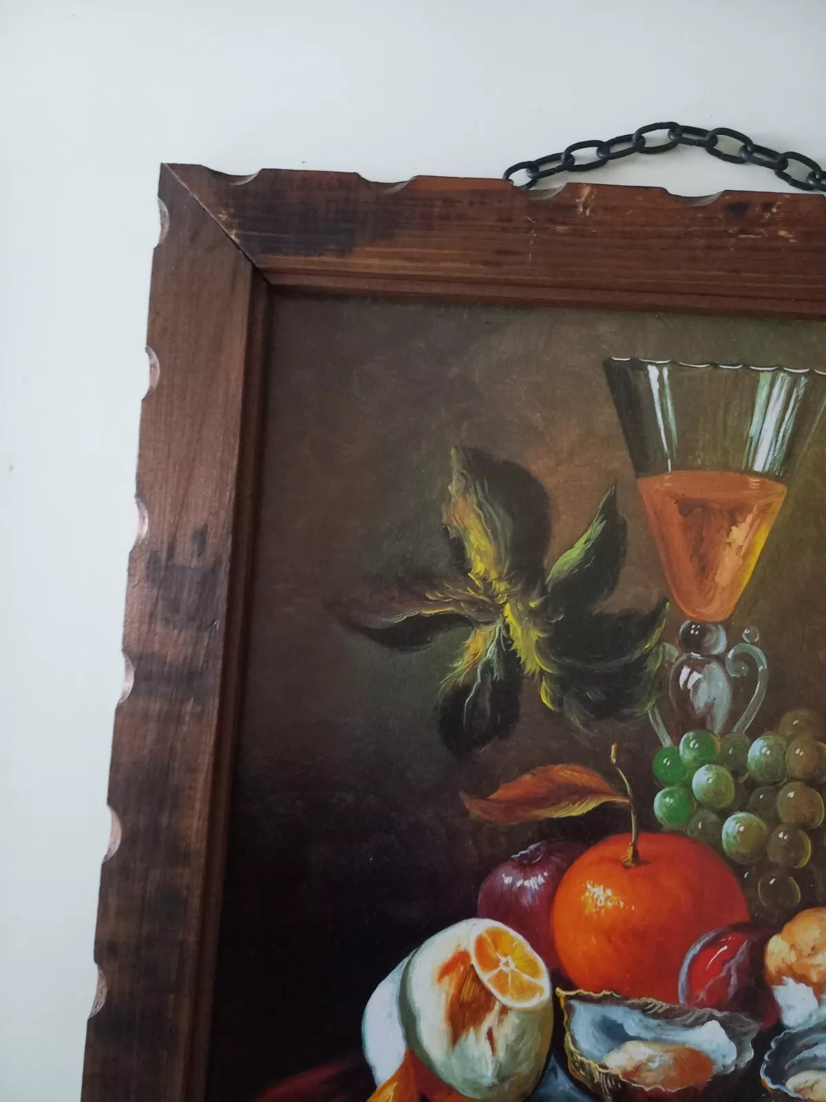 ORIGINAL Ölgemälde auf Karton inkl. Rahmen | Stillleben / Obstschale | Signiert: Lacosta