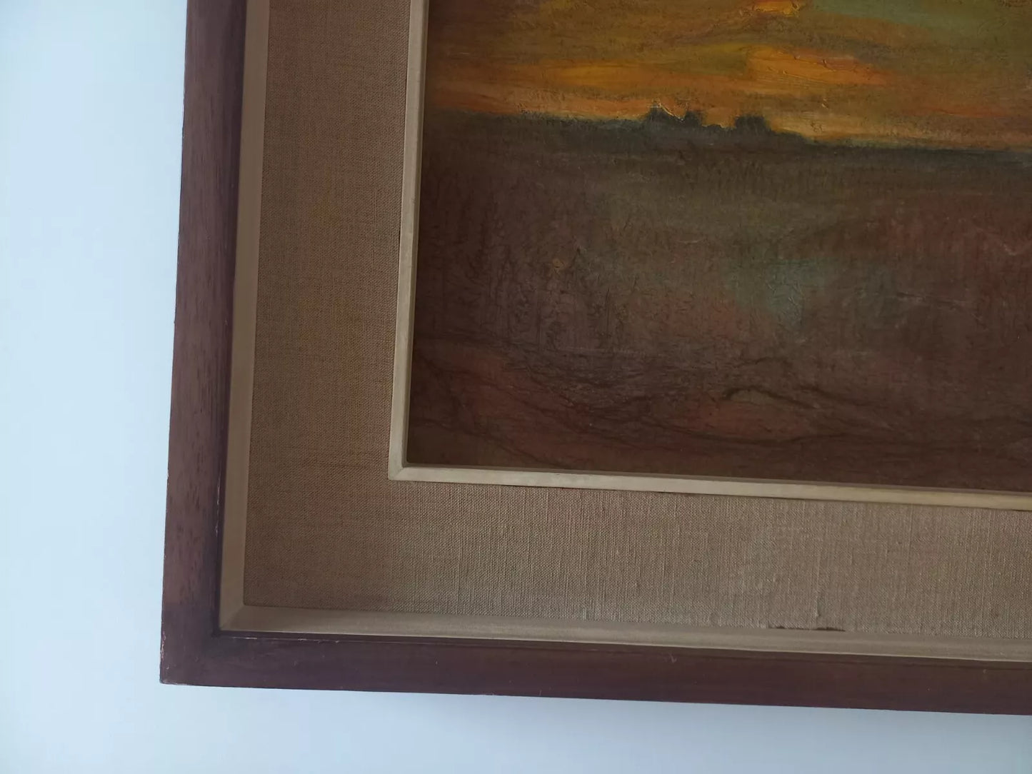 ERNST A. RADEMACHER | Sonnenaufgang am Moosberg | ORIGINAL Ölgemälde auf Karton