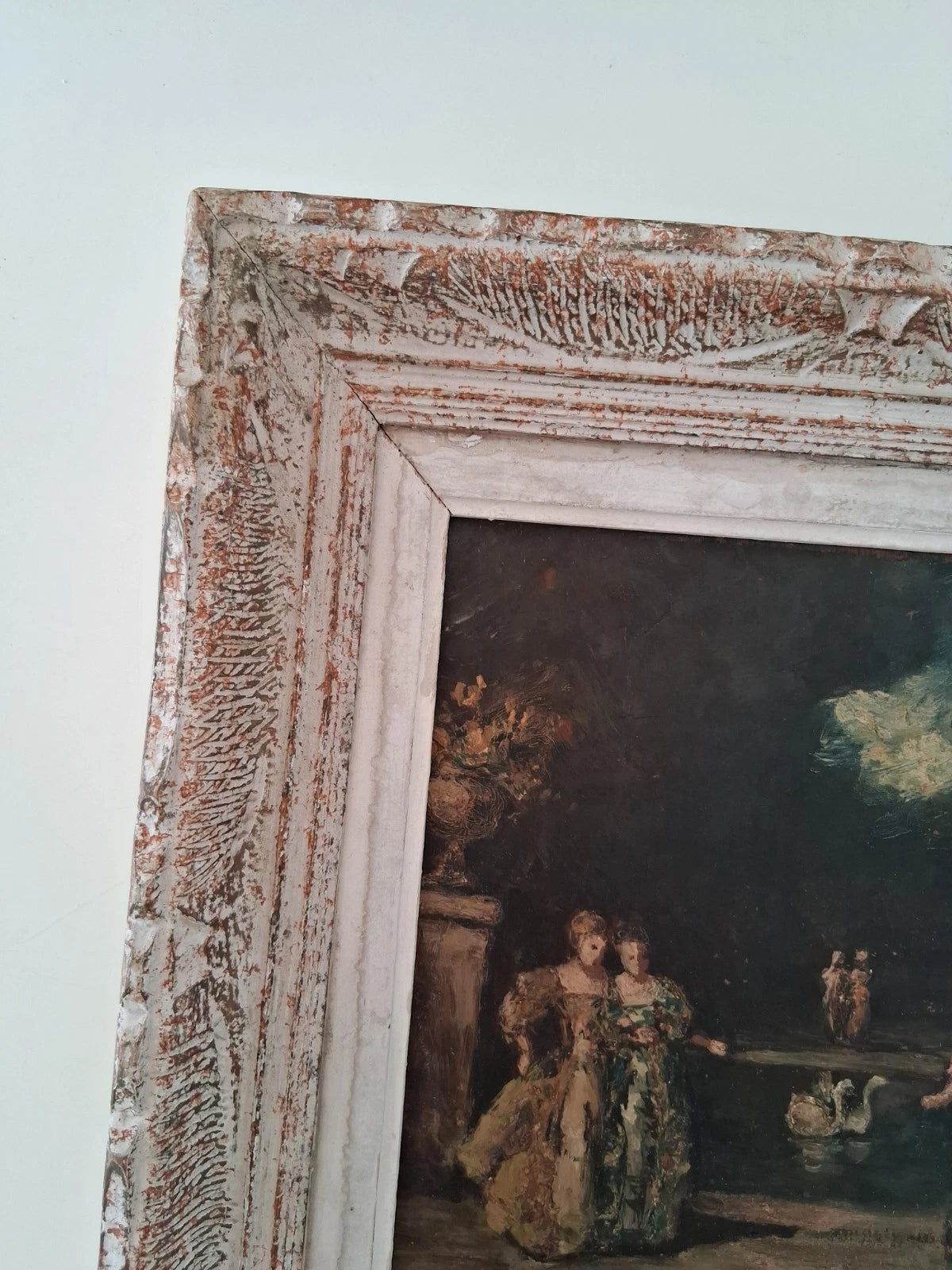 ADOLPHE MONTICELLI (1824-1886) | Nächtlicher Garten mit Figuren | ORIGINAL Ölgemälde