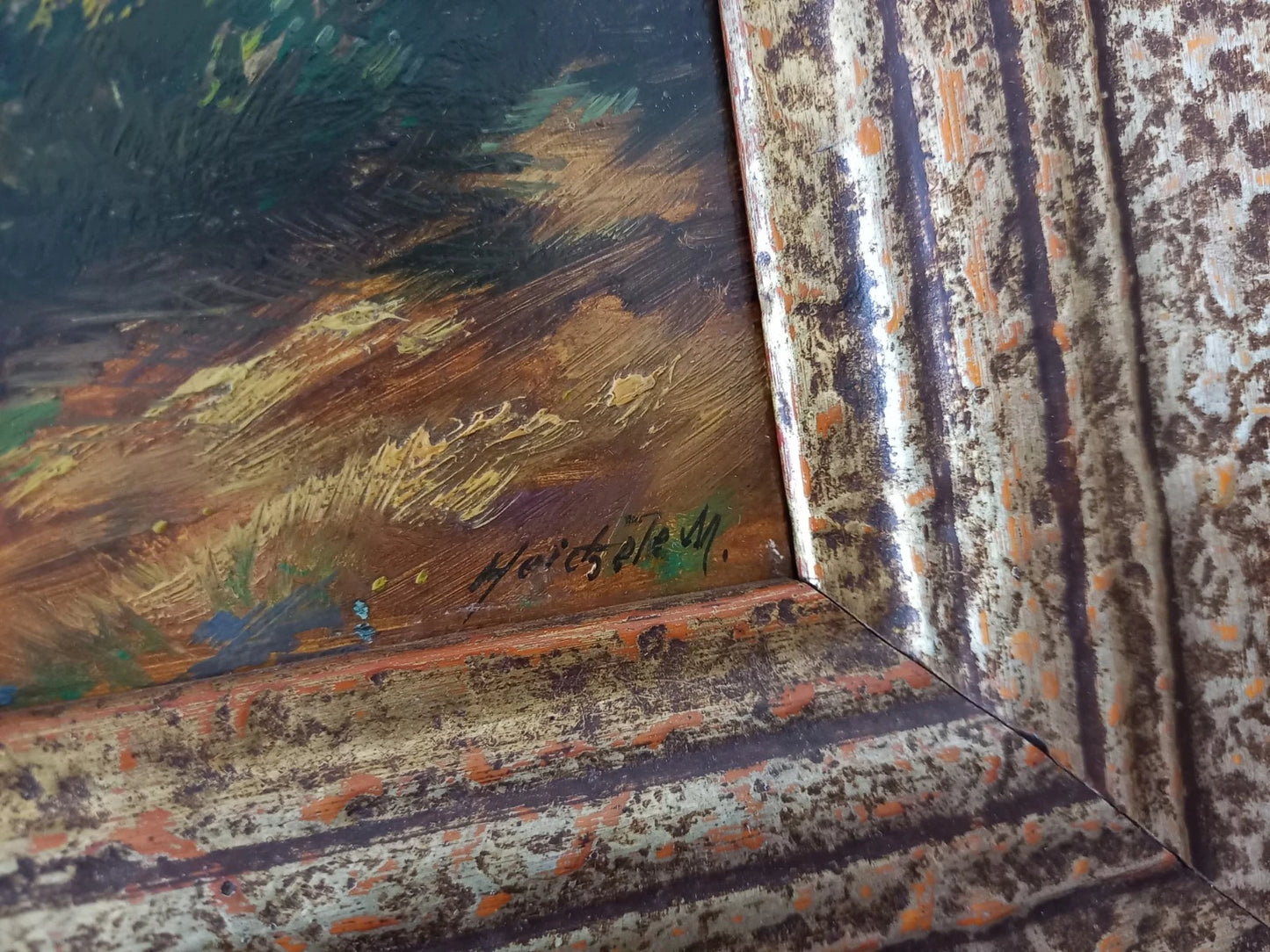 MAX HEICHELE (1890-1979) | Berglandschaft | ORIGINAL Ölgemälde auf Holzplatte inkl. Rahmen