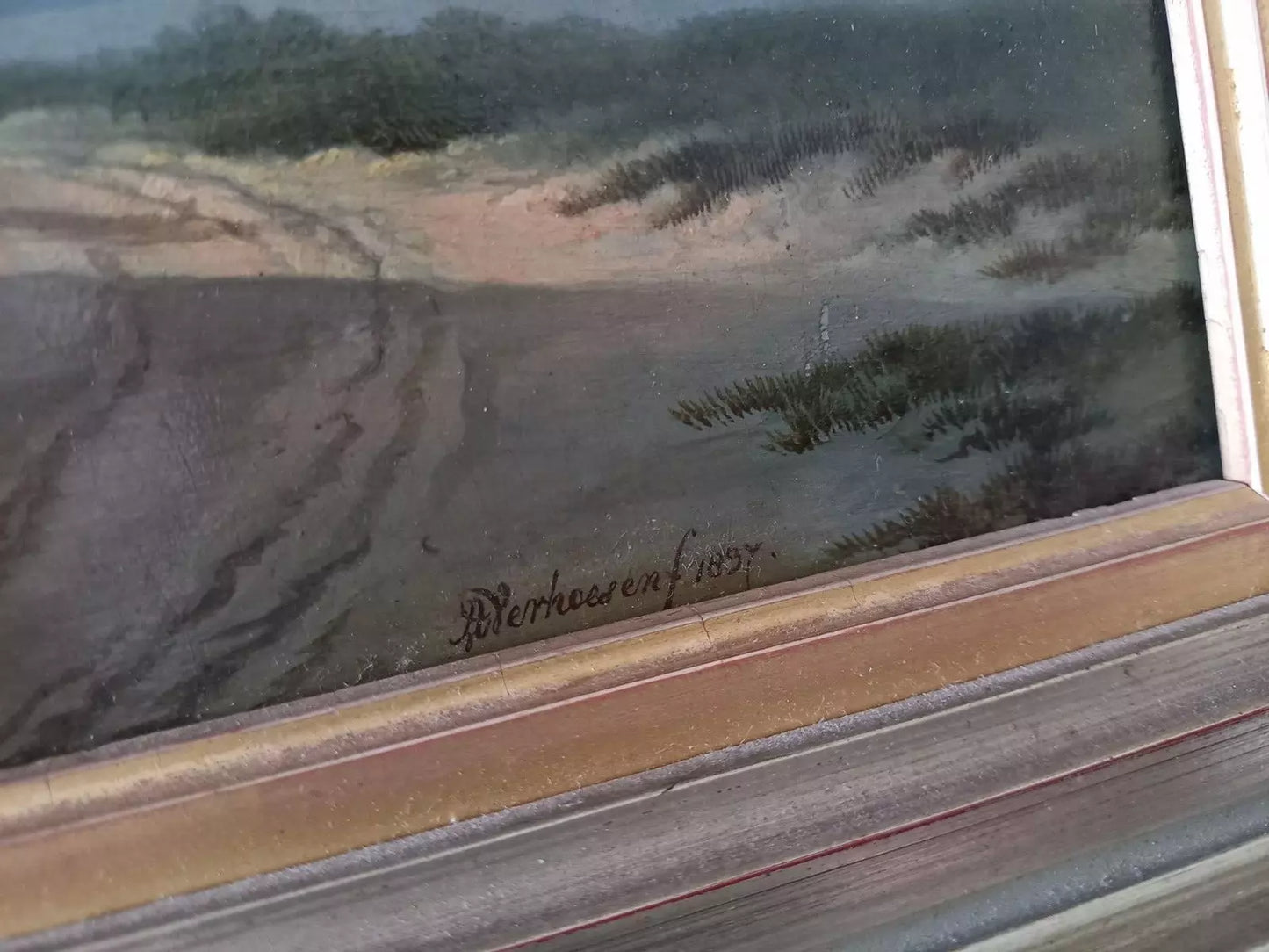 ALBERTUS VERHOESEN (1806-1881) | Romantische Landschaft | ORIGINAL Ölgemälde auf Holzplatte