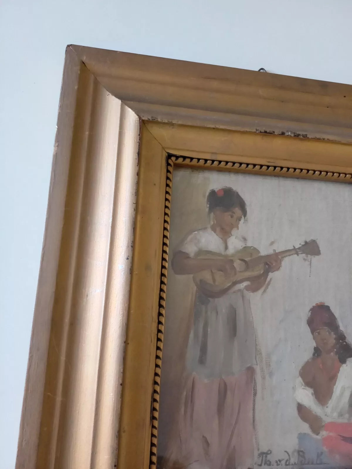 THEODOR VON DER BEEK (1838-1921) | Musizierende Mädchen |  ORIGINAL Ölgemälde auf Leinwand