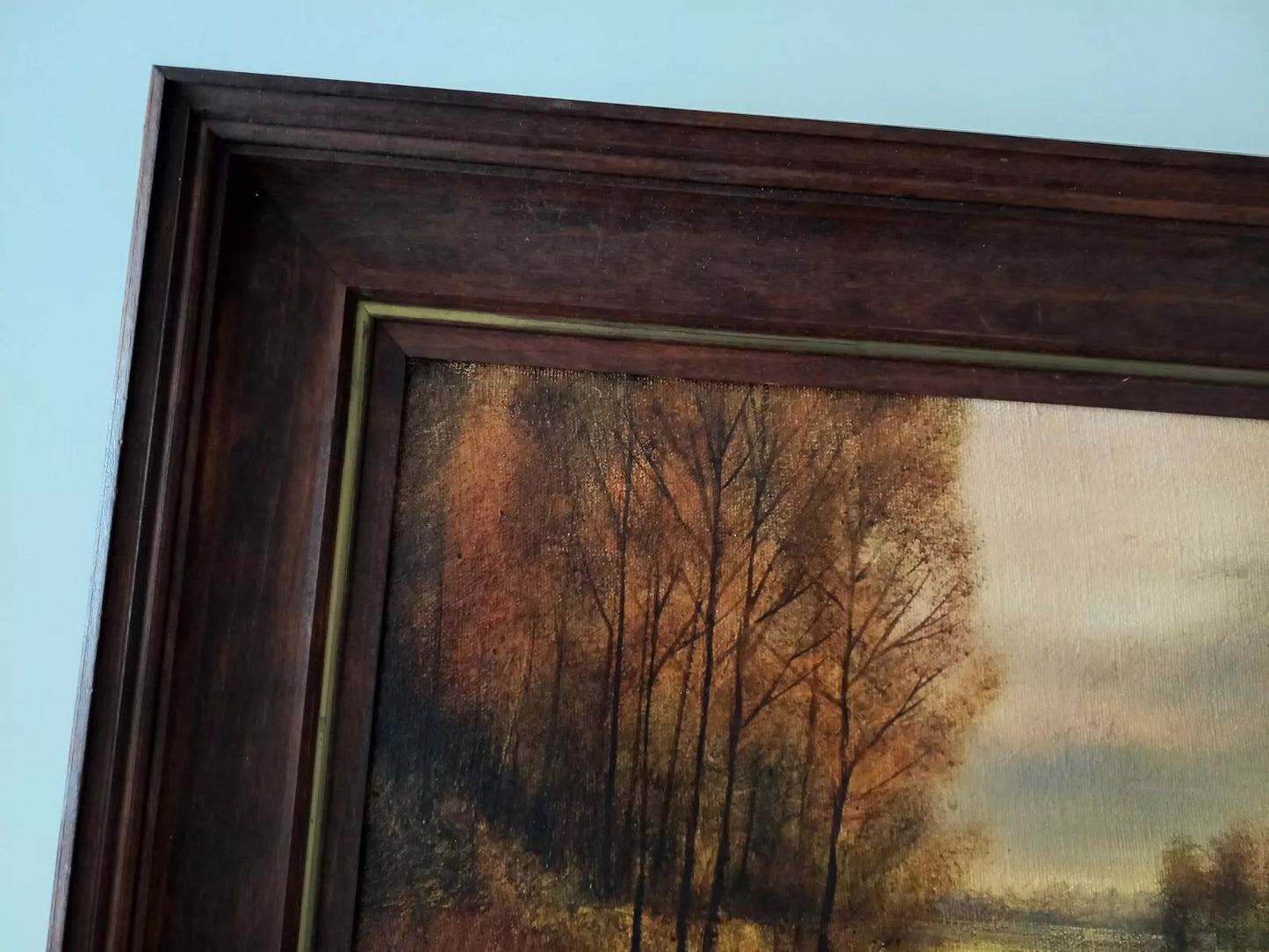 ANDRZEJ SKARZYNSKI | Fluss / Herbstlandschaft | ORIGINAL Ölgemälde auf Leinwand inkl. Rahmen