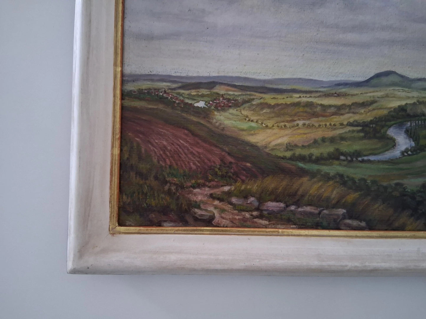 OTTO RIEGER (*1928) | Neckarlandschaft / Fluss / Natur | ORIGINAL Ölgemälde auf Leinwand inkl. Rahmen