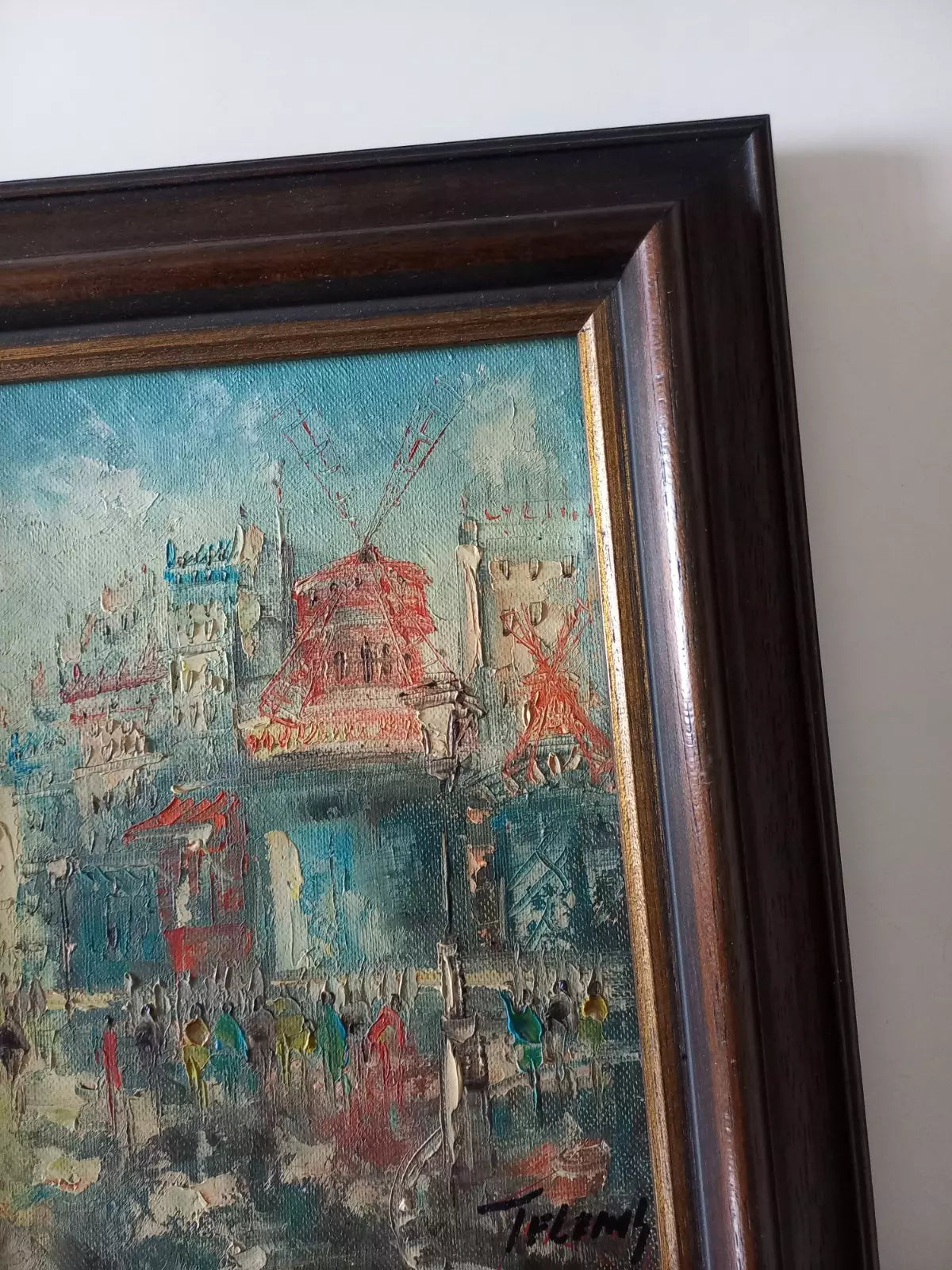 ORIGINAL Ölgemälde auf Leinwand inkl. Holzrahmen | Moulin Rouge / Paris / Abstrakt | Signiert