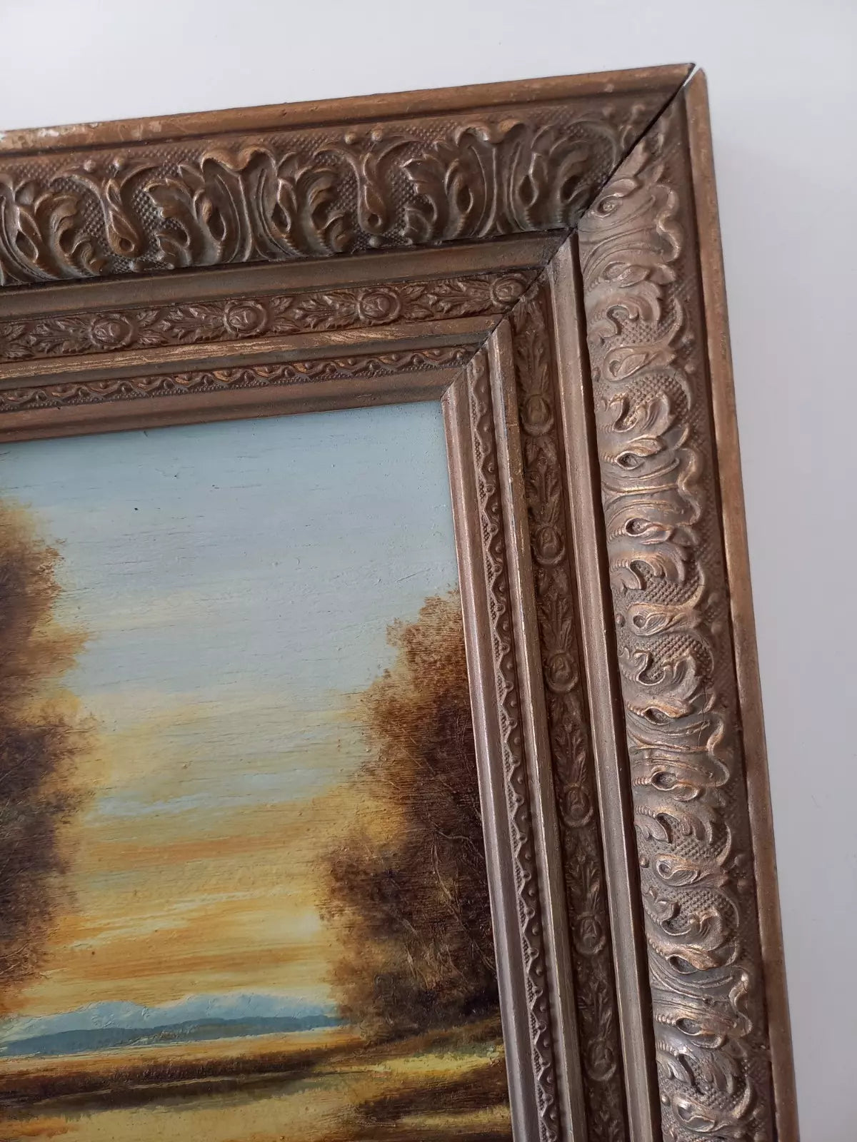 ORIGINAL Ölgemälde auf Holzplatte | Romantische Alpenlandschaft | Signiert: STADLER (München)