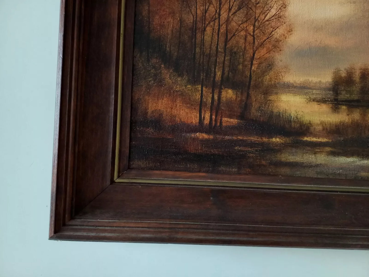 ANDRZEJ SKARZYNSKI | Fluss / Herbstlandschaft | ORIGINAL Ölgemälde auf Leinwand inkl. Rahmen