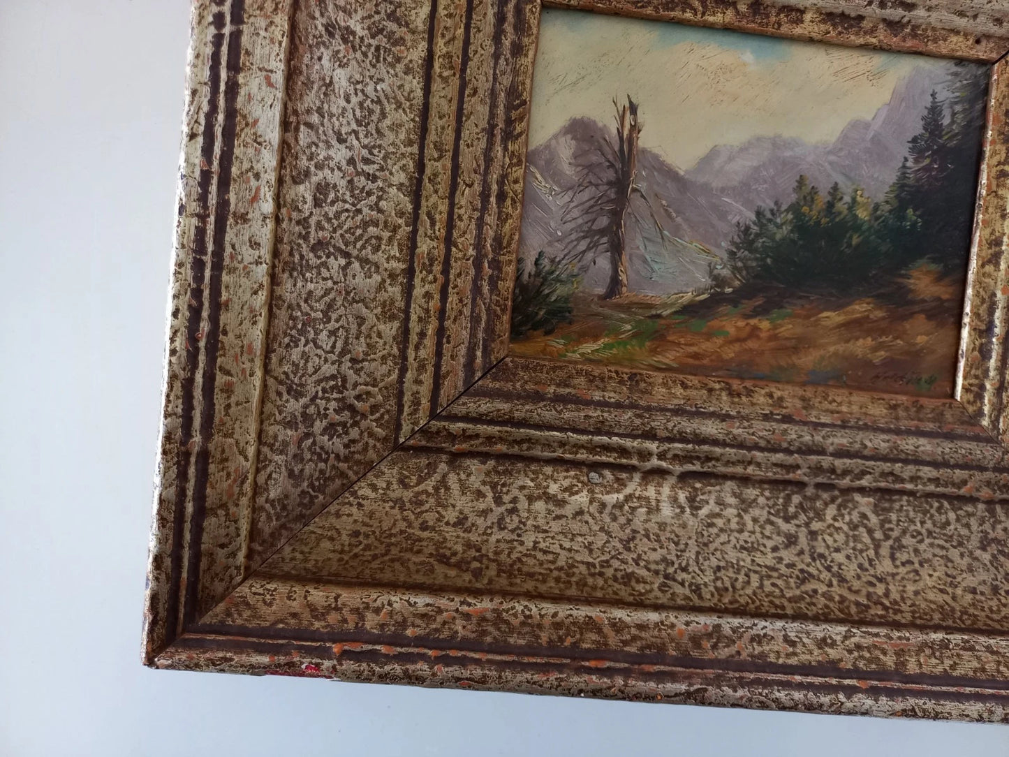 MAX HEICHELE (1890-1979) | Berglandschaft | ORIGINAL Ölgemälde auf Holzplatte inkl. Rahmen