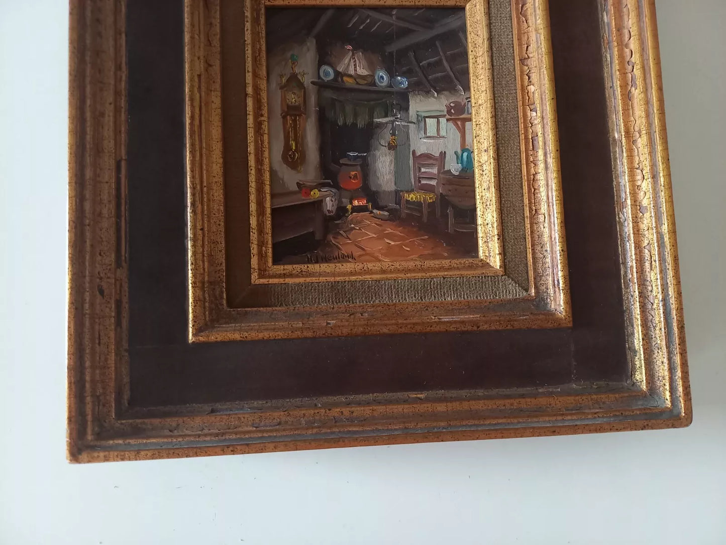 HENDRIK-JAN NEULAND (1928-2009) | Bäuerliches Interieur | ORIGINAL Ölgemälde inkl. Rahmen