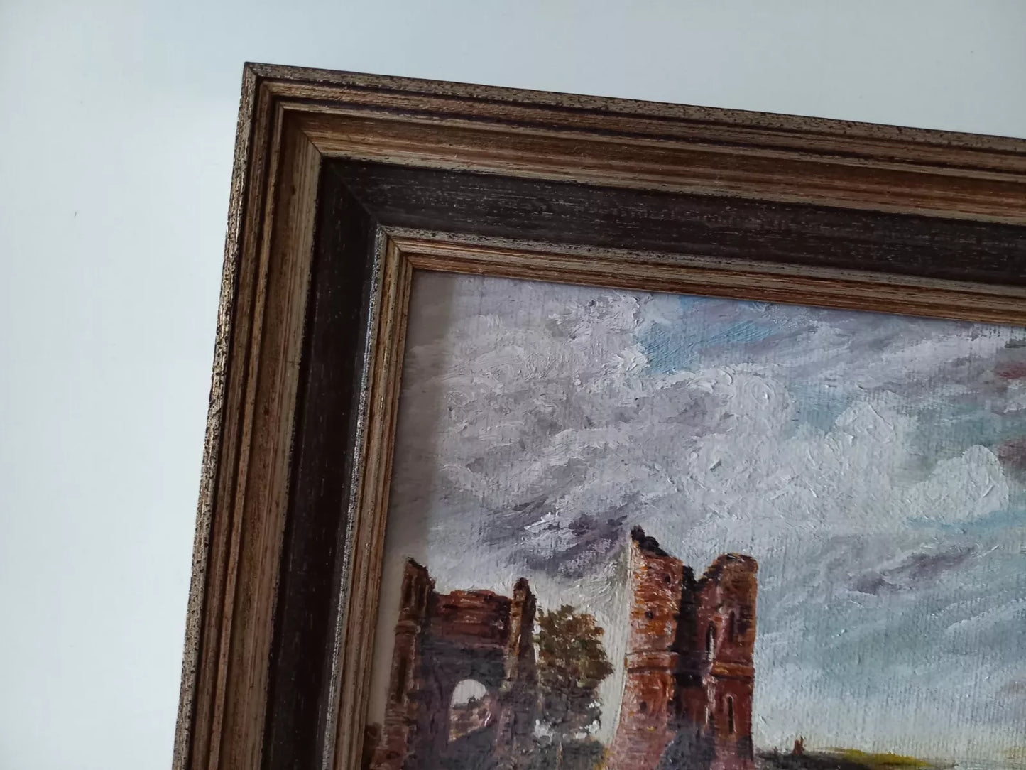HANDGEMALTES Ölgemälde auf Karton nach John Constable | Hadleigh Castle | Signiert: W. KAISER