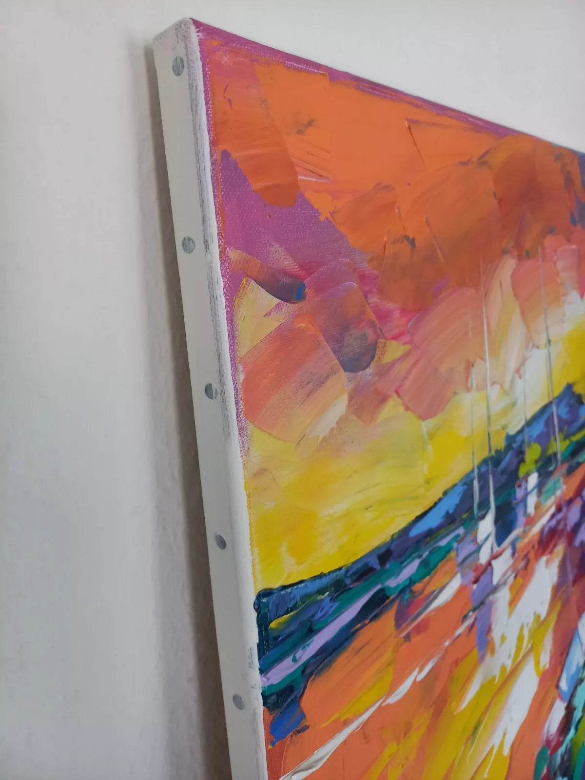 OLIVIER PFLEGER (*1967) | Segelboote / Abstrakte Kunst | ORIGINAL Ölgemälde auf Leinwand