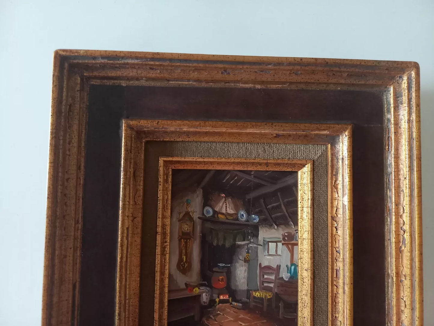 HENDRIK-JAN NEULAND (1928-2009) | Bäuerliches Interieur | ORIGINAL Ölgemälde inkl. Rahmen