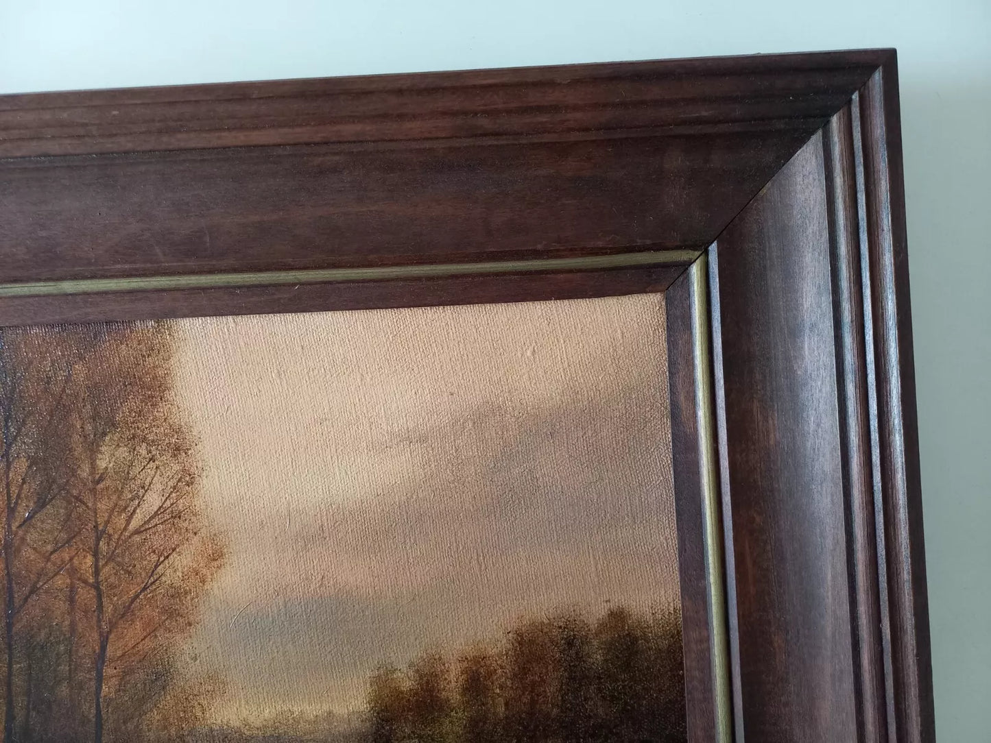 ANDRZEJ SKARZYNSKI | Fluss / Herbstlandschaft | ORIGINAL Ölgemälde auf Leinwand inkl. Rahmen