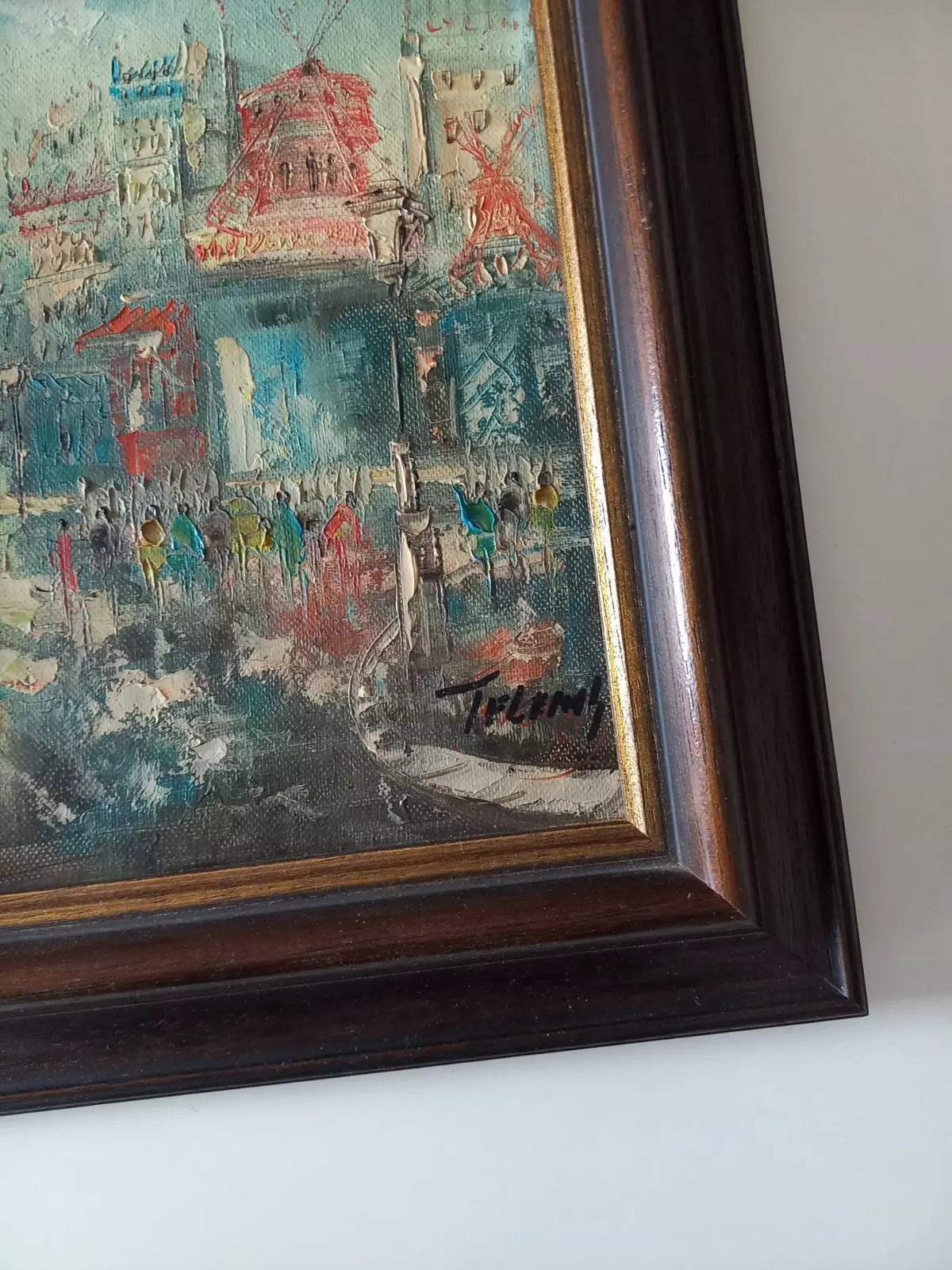 ORIGINAL Ölgemälde auf Leinwand inkl. Holzrahmen | Moulin Rouge / Paris / Abstrakt | Signiert