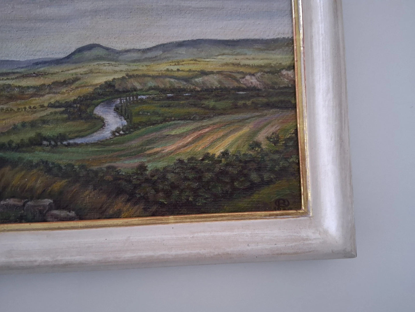 OTTO RIEGER (*1928) | Neckarlandschaft / Fluss / Natur | ORIGINAL Ölgemälde auf Leinwand inkl. Rahmen