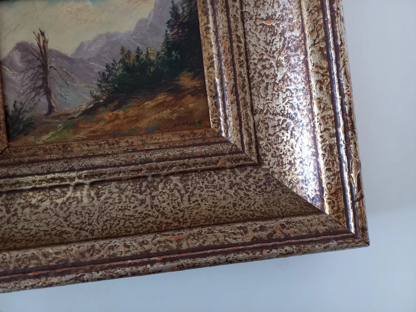 MAX HEICHELE (1890-1979) | Berglandschaft | ORIGINAL Ölgemälde auf Holzplatte inkl. Rahmen