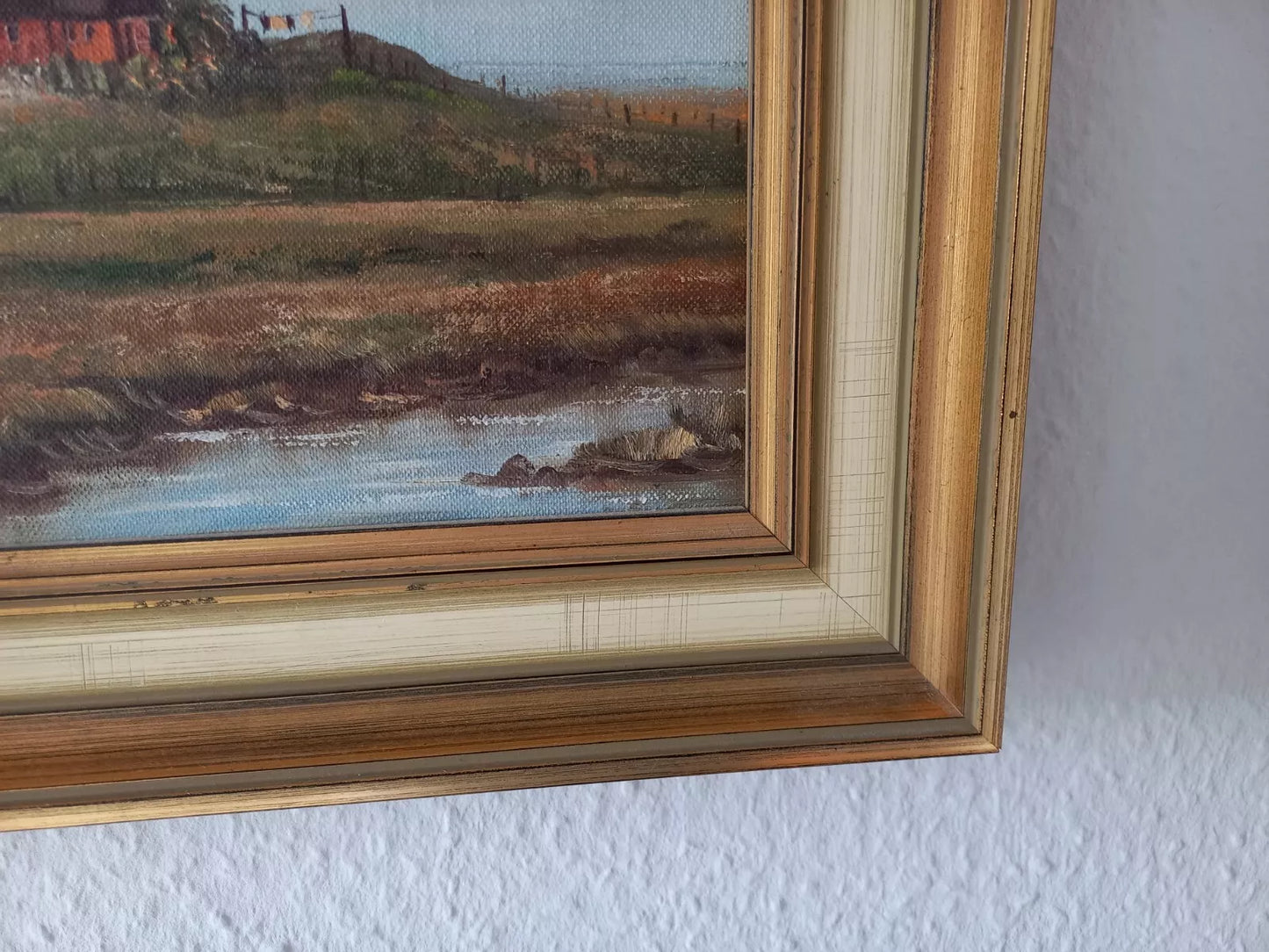 JULIUS KURZMANN (*1923) | Hallig / Landschaft | ORIGINAL Ölgemälde auf Leinwand inkl. Rahmen