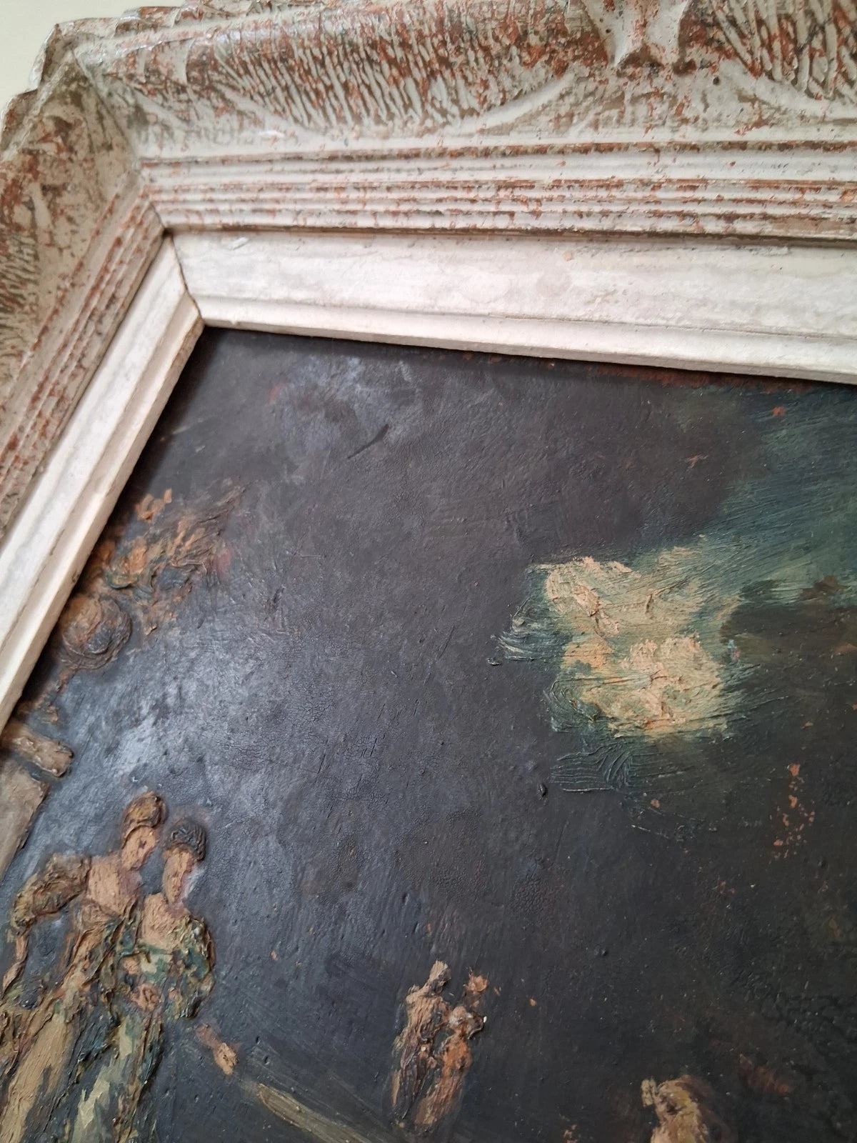 ADOLPHE MONTICELLI (1824-1886) | Nächtlicher Garten mit Figuren | ORIGINAL Ölgemälde