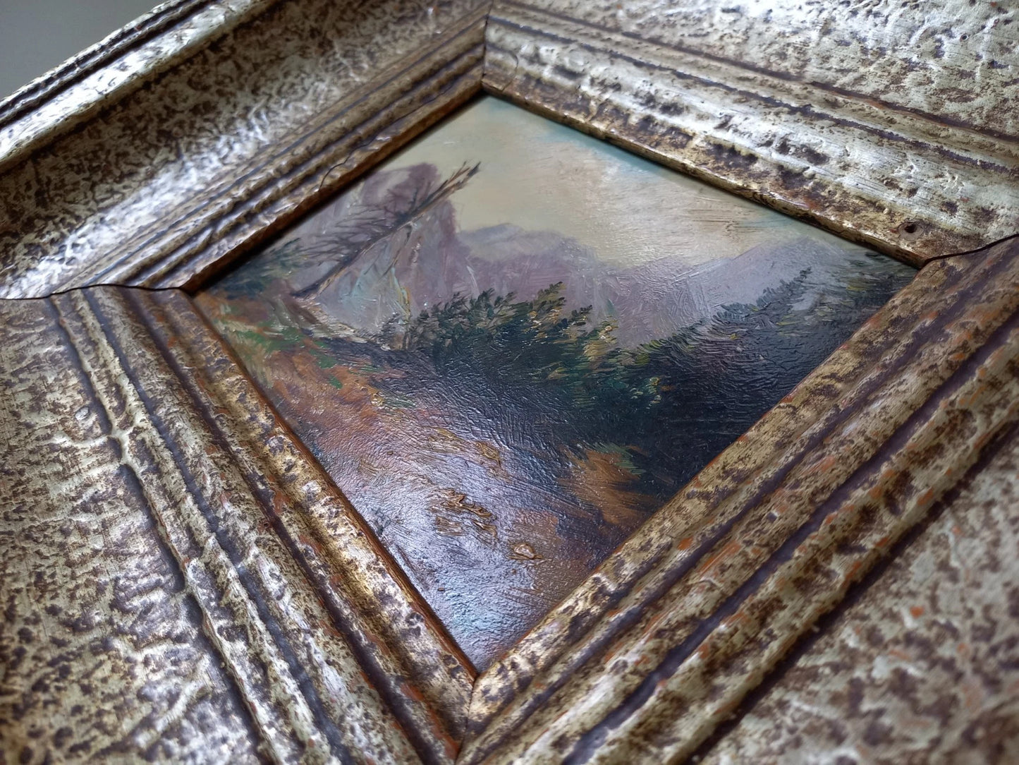 MAX HEICHELE (1890-1979) | Berglandschaft | ORIGINAL Ölgemälde auf Holzplatte inkl. Rahmen