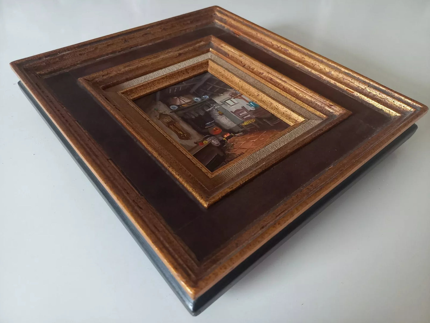 HENDRIK-JAN NEULAND (1928-2009) | Bäuerliches Interieur | ORIGINAL Ölgemälde inkl. Rahmen