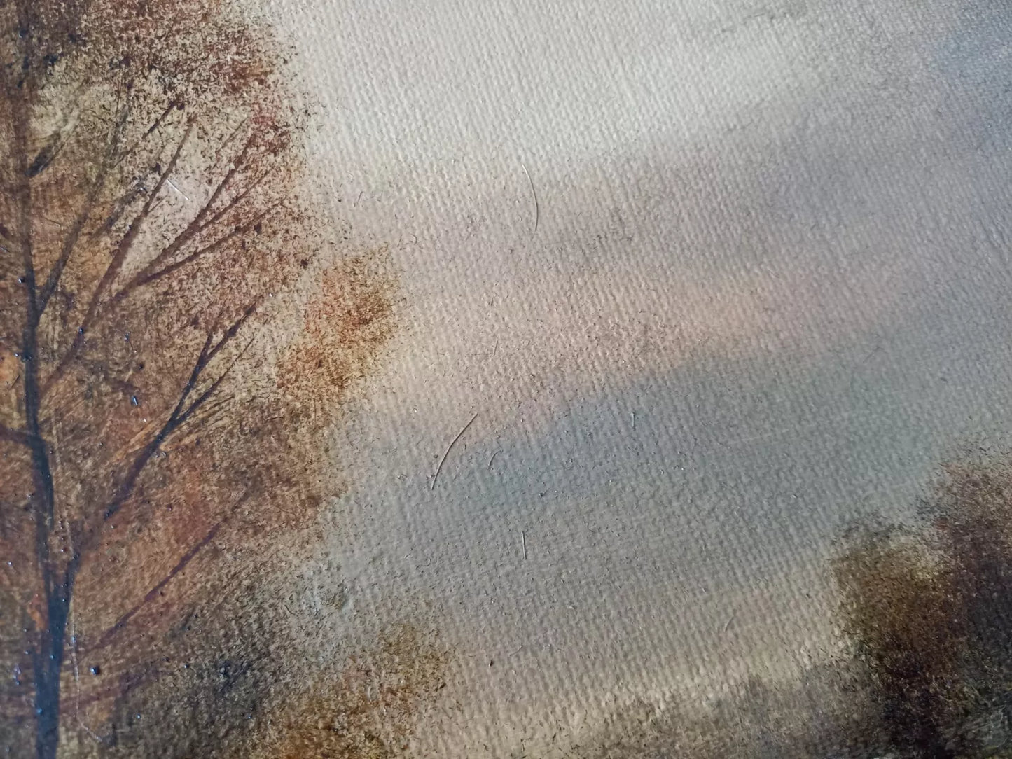 ANDRZEJ SKARZYNSKI | Fluss / Herbstlandschaft | ORIGINAL Ölgemälde auf Leinwand inkl. Rahmen