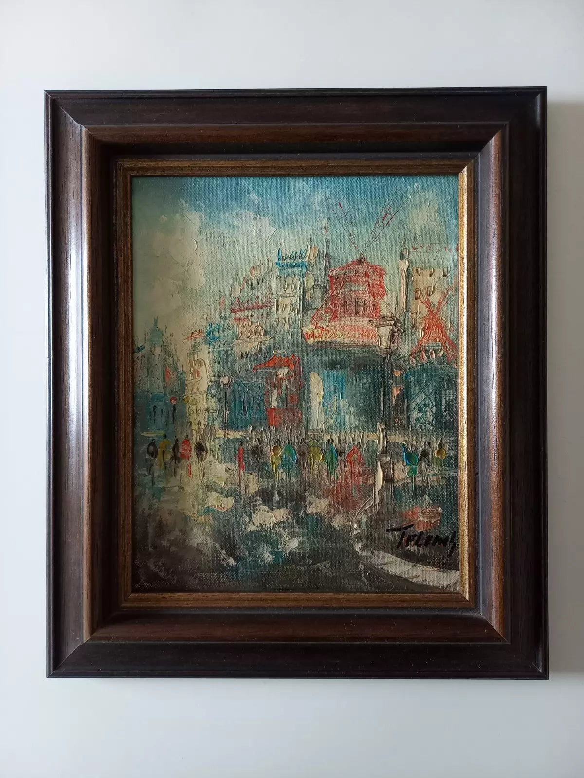 ORIGINAL Ölgemälde auf Leinwand inkl. Holzrahmen | Moulin Rouge / Paris / Abstrakt | Signiert