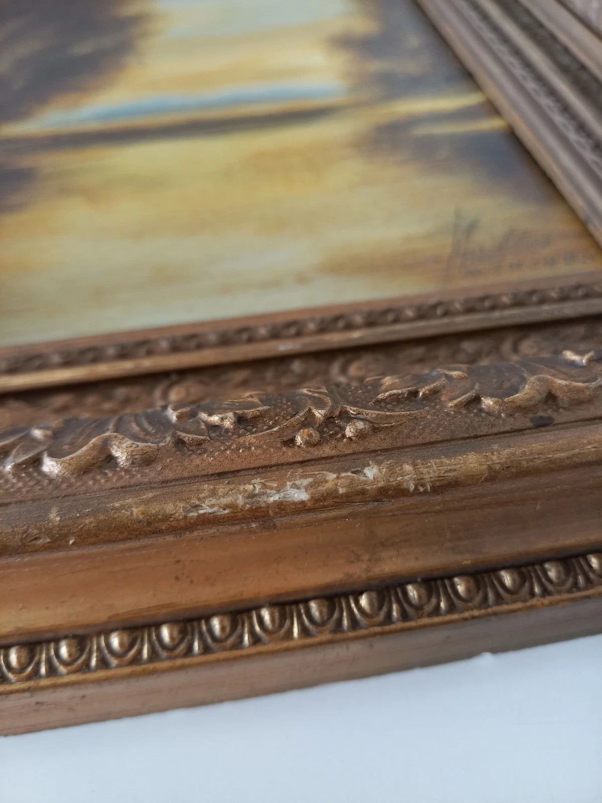 ORIGINAL Ölgemälde auf Holzplatte | Romantische Alpenlandschaft | Signiert: STADLER (München)