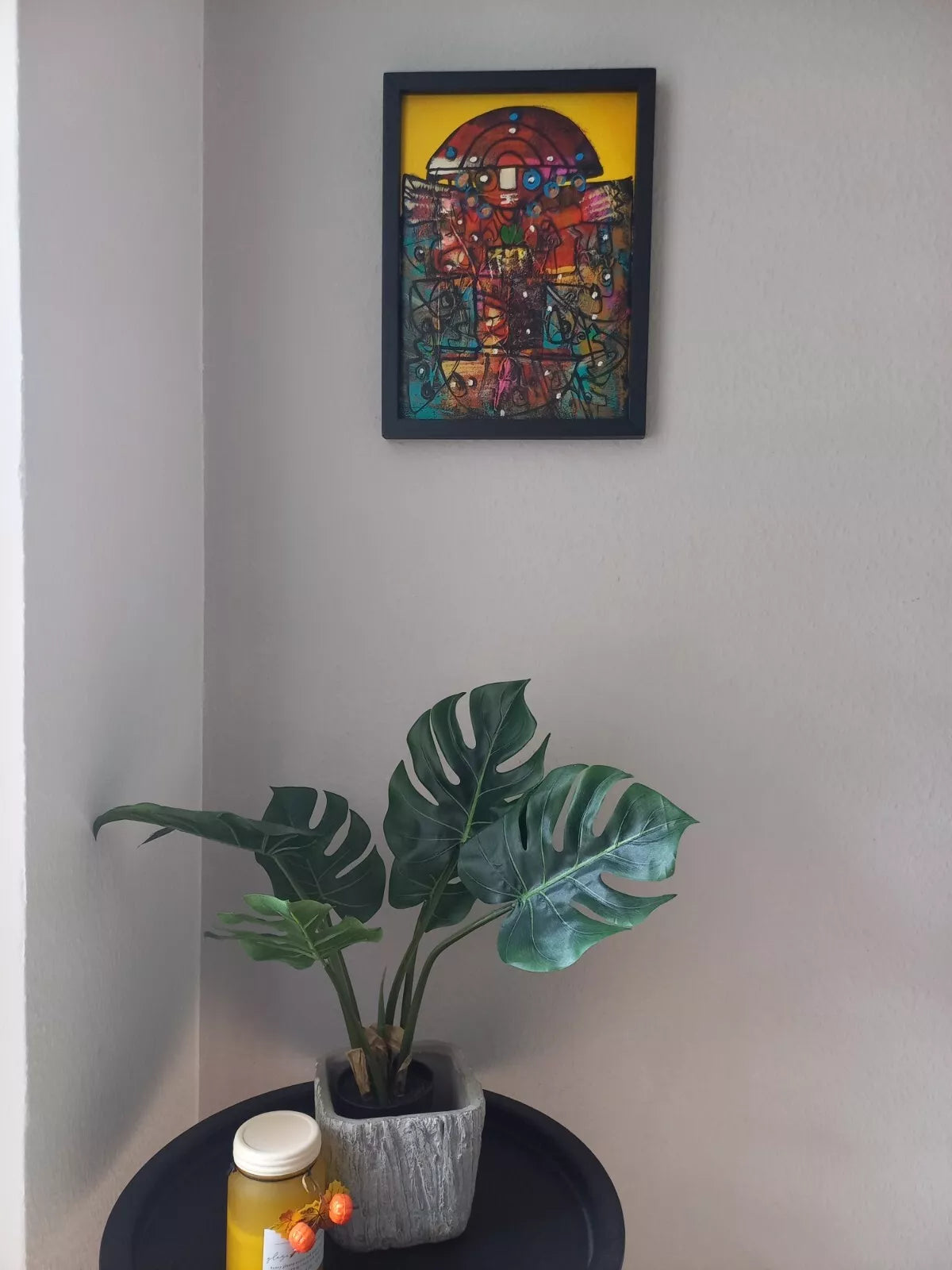 ORIGINAL Ölgemälde auf Karton inkl. Rahmen | Abstrakte / Moderne Kunst / Streetart | 30x40 cm