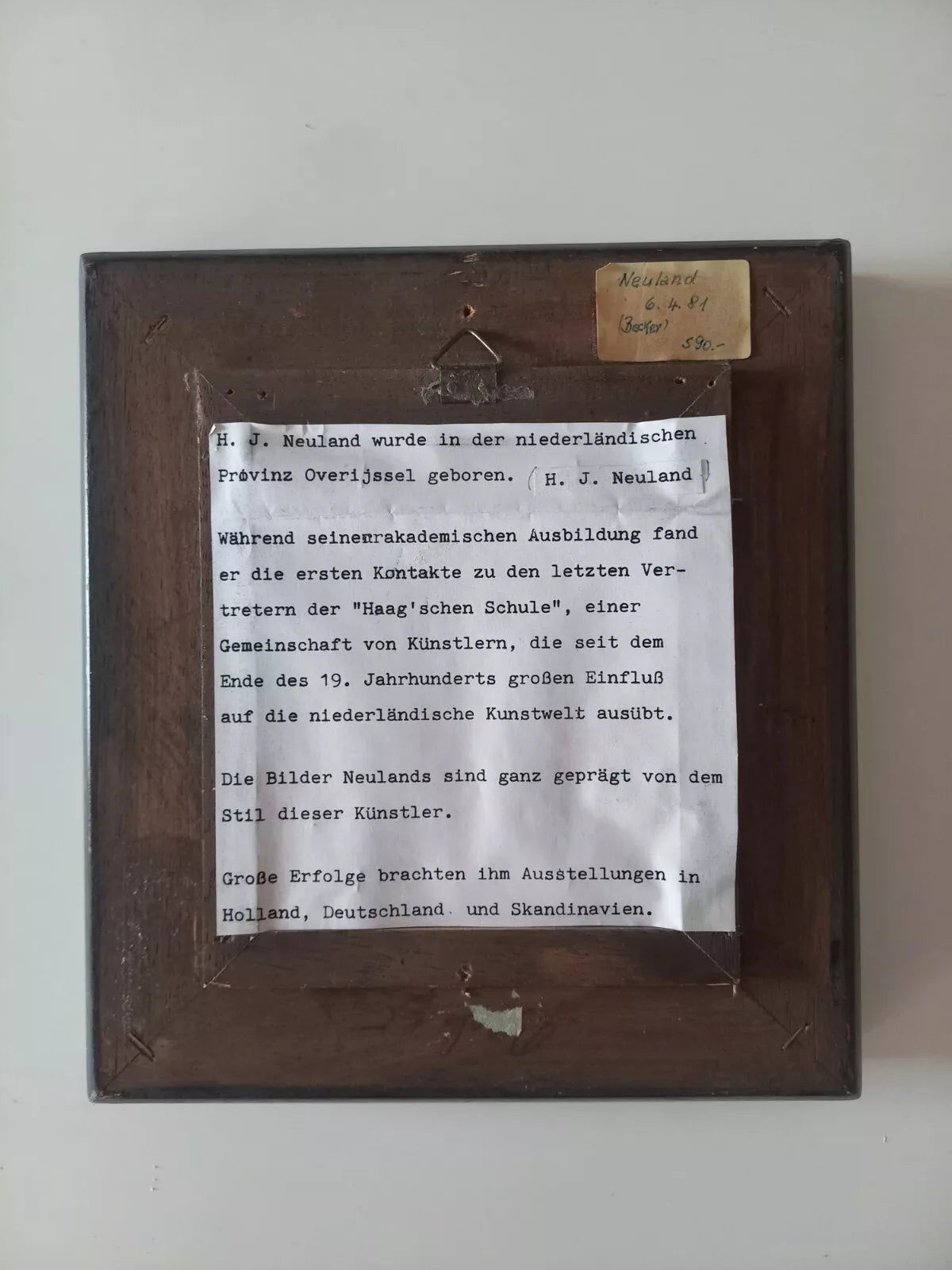 HENDRIK-JAN NEULAND (1928-2009) | Bäuerliches Interieur | ORIGINAL Ölgemälde inkl. Rahmen