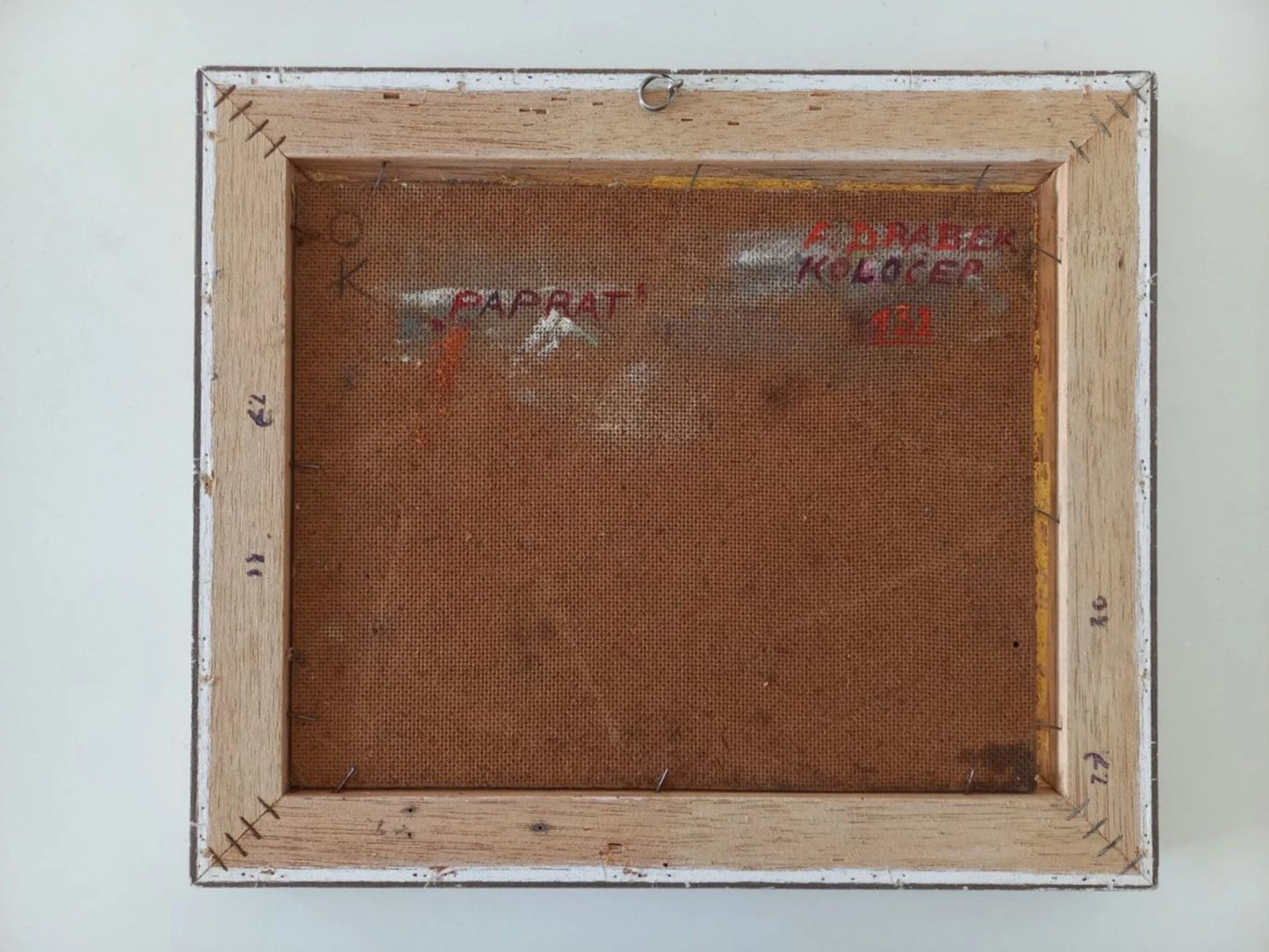 ORIGINAL Ölgemälde auf Karton inkl. Rahmen | Farnlandschaft / Natur | 33x28 cm | Signiert