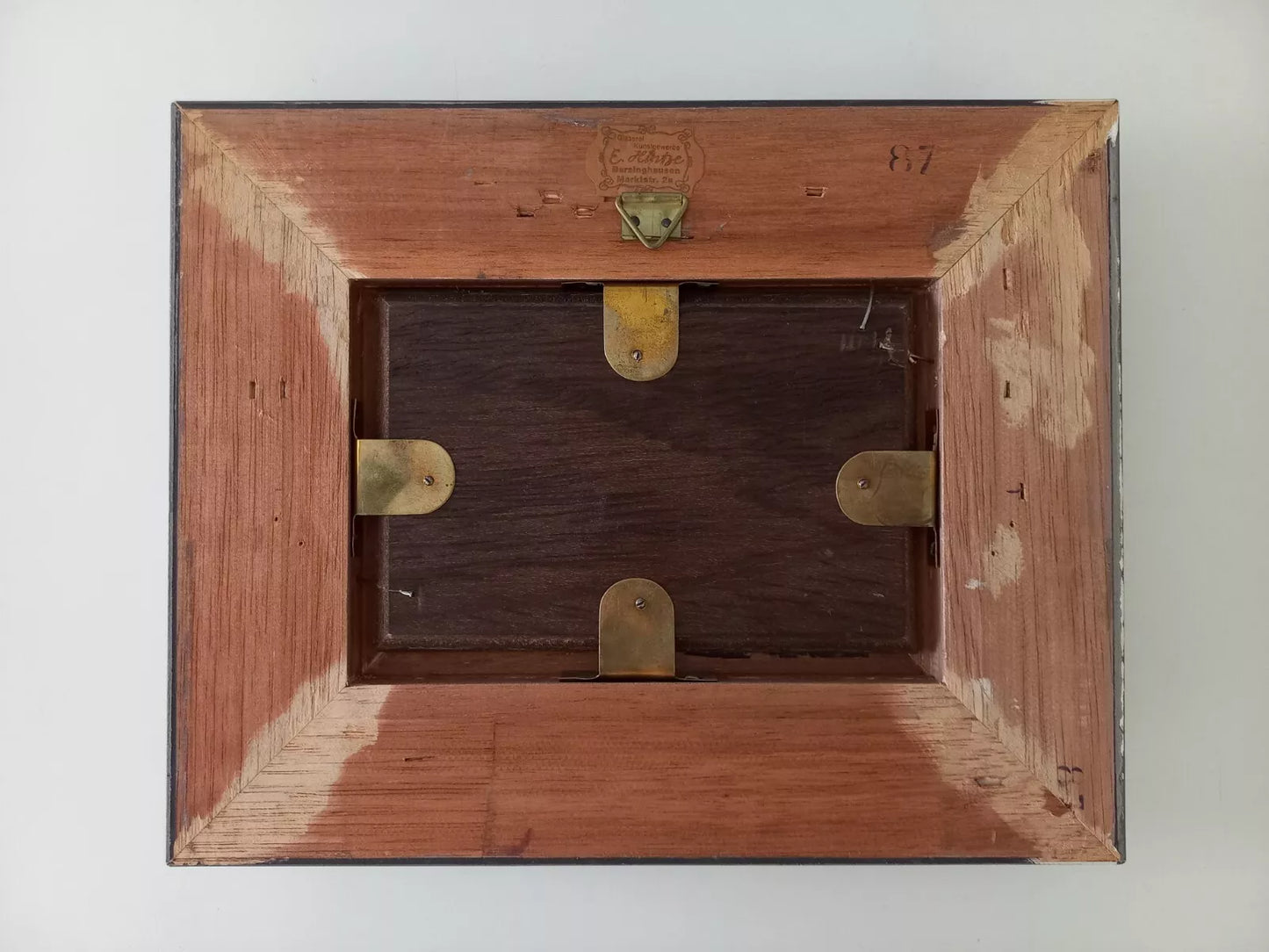 ORIGINAL Ölgemälde auf Holzplatte | Landschaft / Bauernhaus am See | Signiert: VON PAPEN