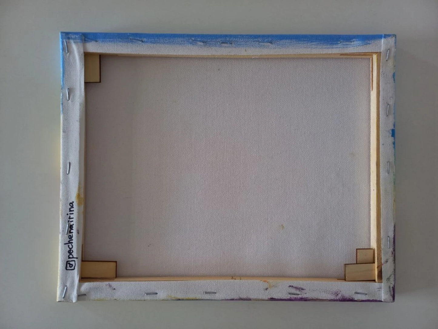 ORIGINAL Ölgemälde auf Leinwand | Strandgang / Meerblick / Landschaft | 30x24 cm | Signiert