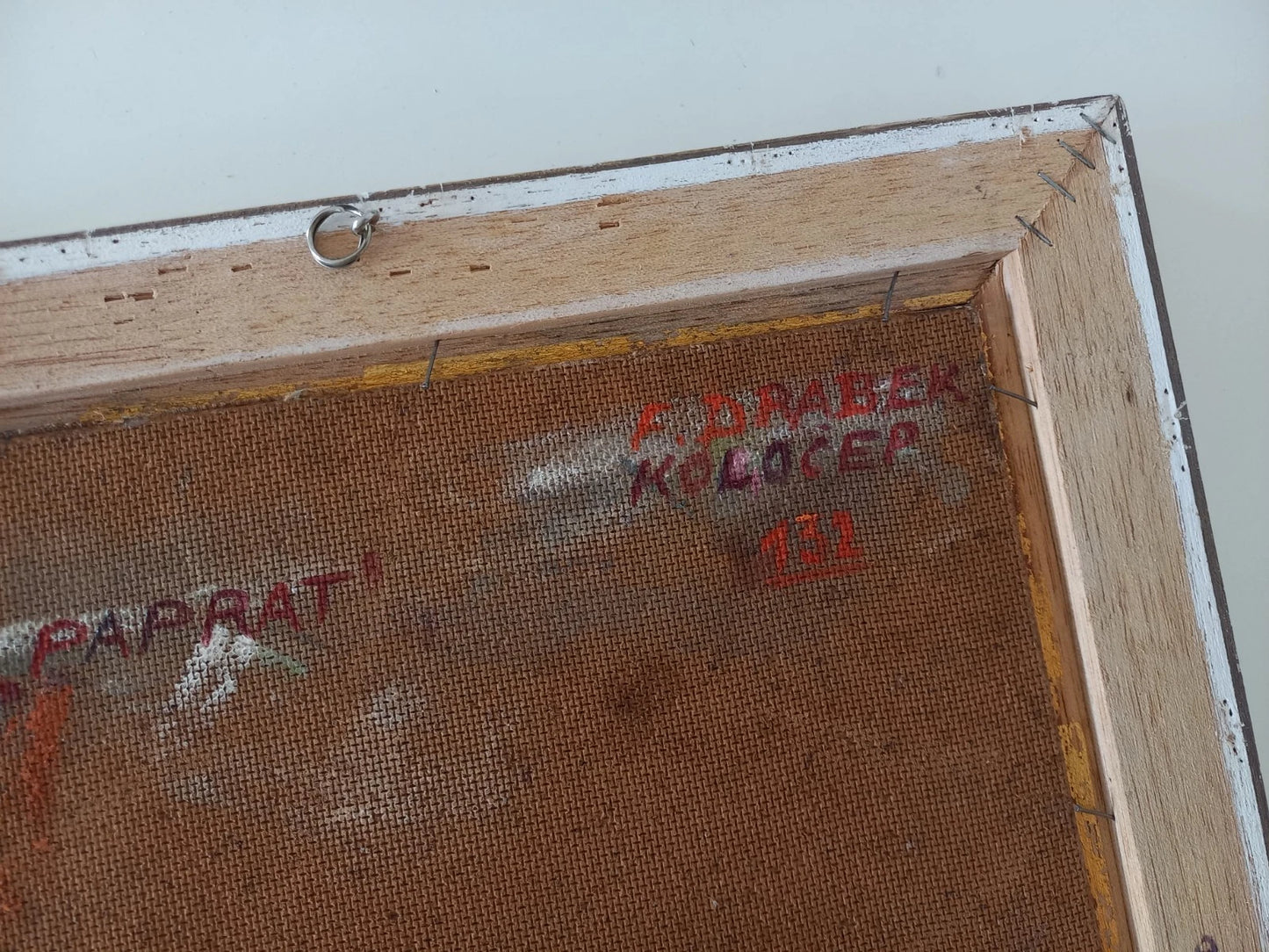 ORIGINAL Ölgemälde auf Karton inkl. Rahmen | Farnlandschaft / Natur | 33x28 cm | Signiert