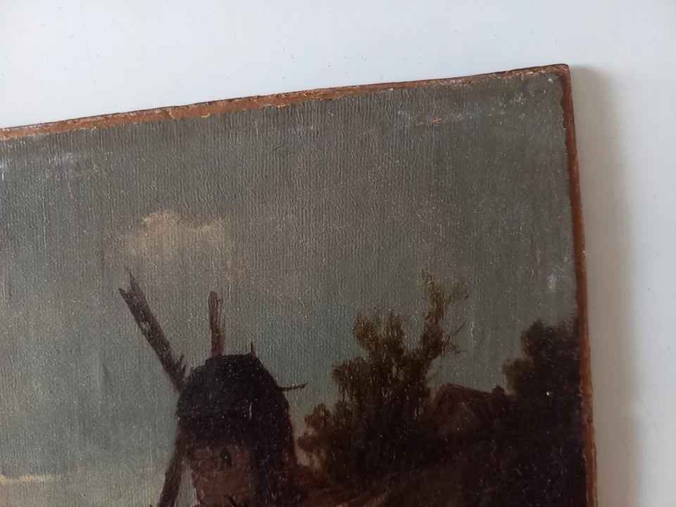 WILHELM KLEIN (1821-1897) | Landschaft mit Windmühle | ORIGINAL Ölgemälde auf Leinwand inkl. Rahmen