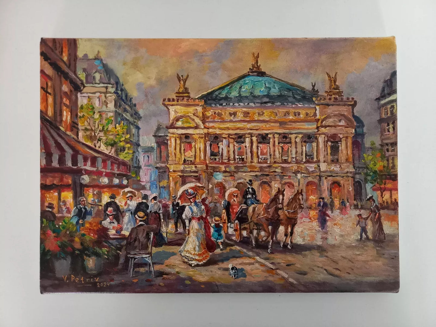 VLADIMIR PETRIV (*1969) | Palais Garnier / Oper in Paris | ORIGINAL Ölgemälde auf Leinwand