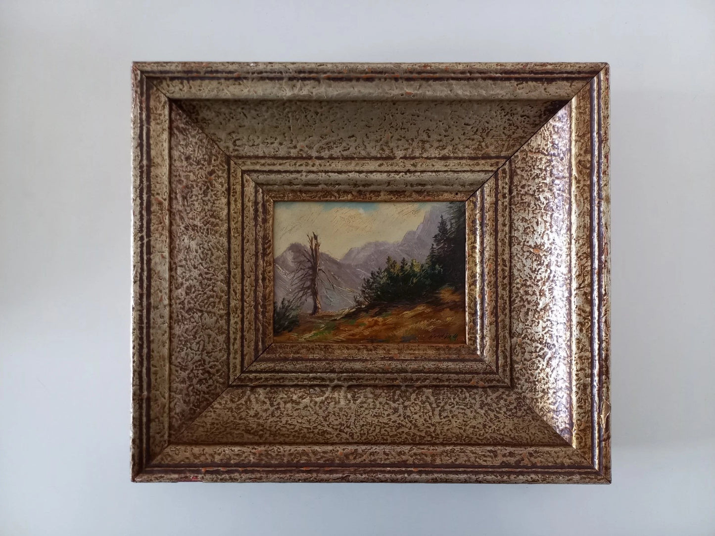 MAX HEICHELE (1890-1979) | Berglandschaft | ORIGINAL Ölgemälde auf Holzplatte inkl. Rahmen