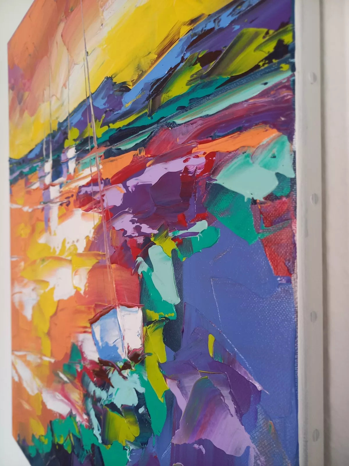 OLIVIER PFLEGER (*1967) | Segelboote / Abstrakte Kunst | ORIGINAL Ölgemälde auf Leinwand