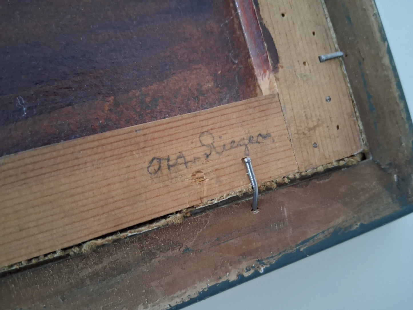 OTTO RIEGER (*1928) | Neckarlandschaft / Fluss / Natur | ORIGINAL Ölgemälde auf Leinwand inkl. Rahmen