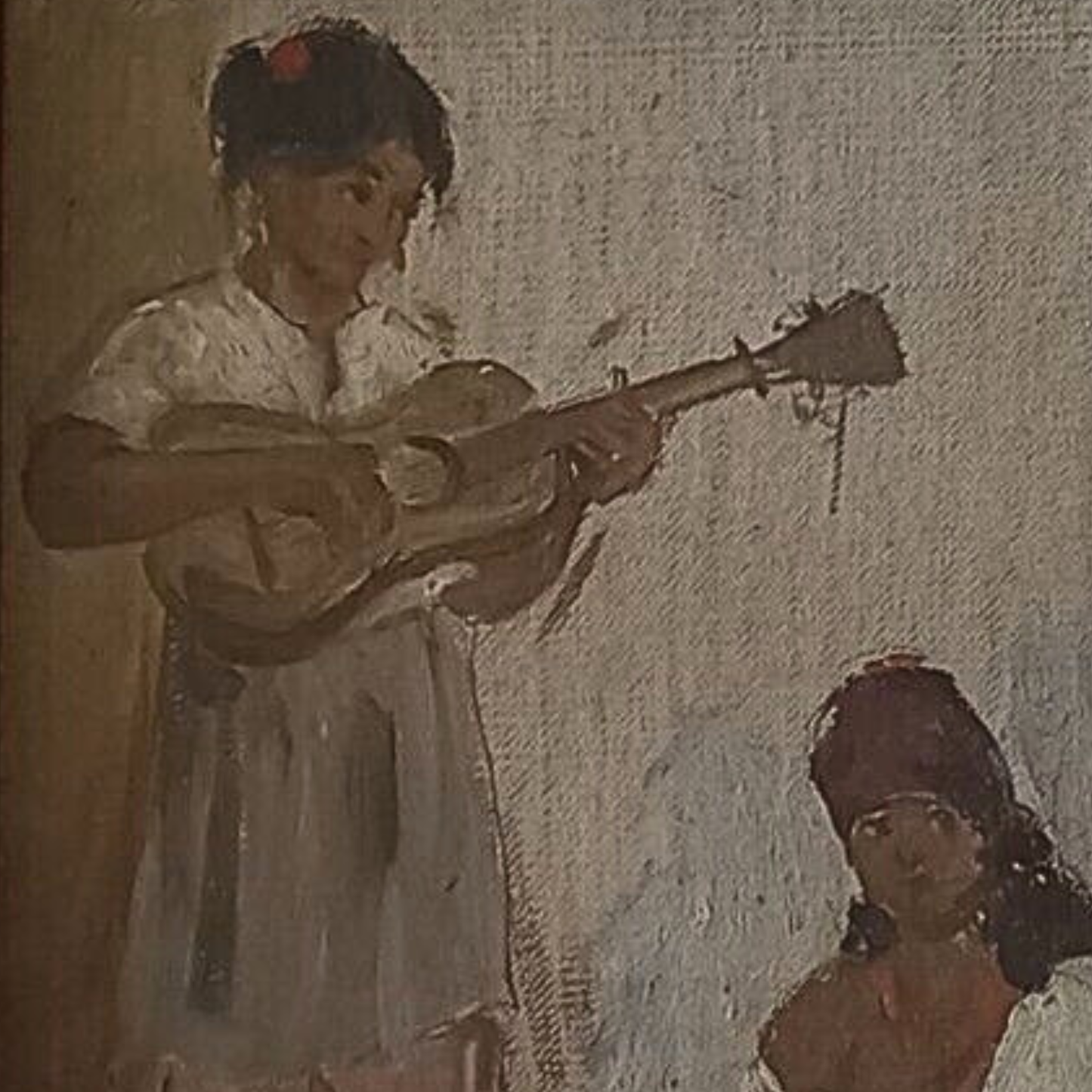 THEODOR VON DER BEEK (1838-1921) | Musizierende Mädchen |  ORIGINAL Ölgemälde auf Leinwand