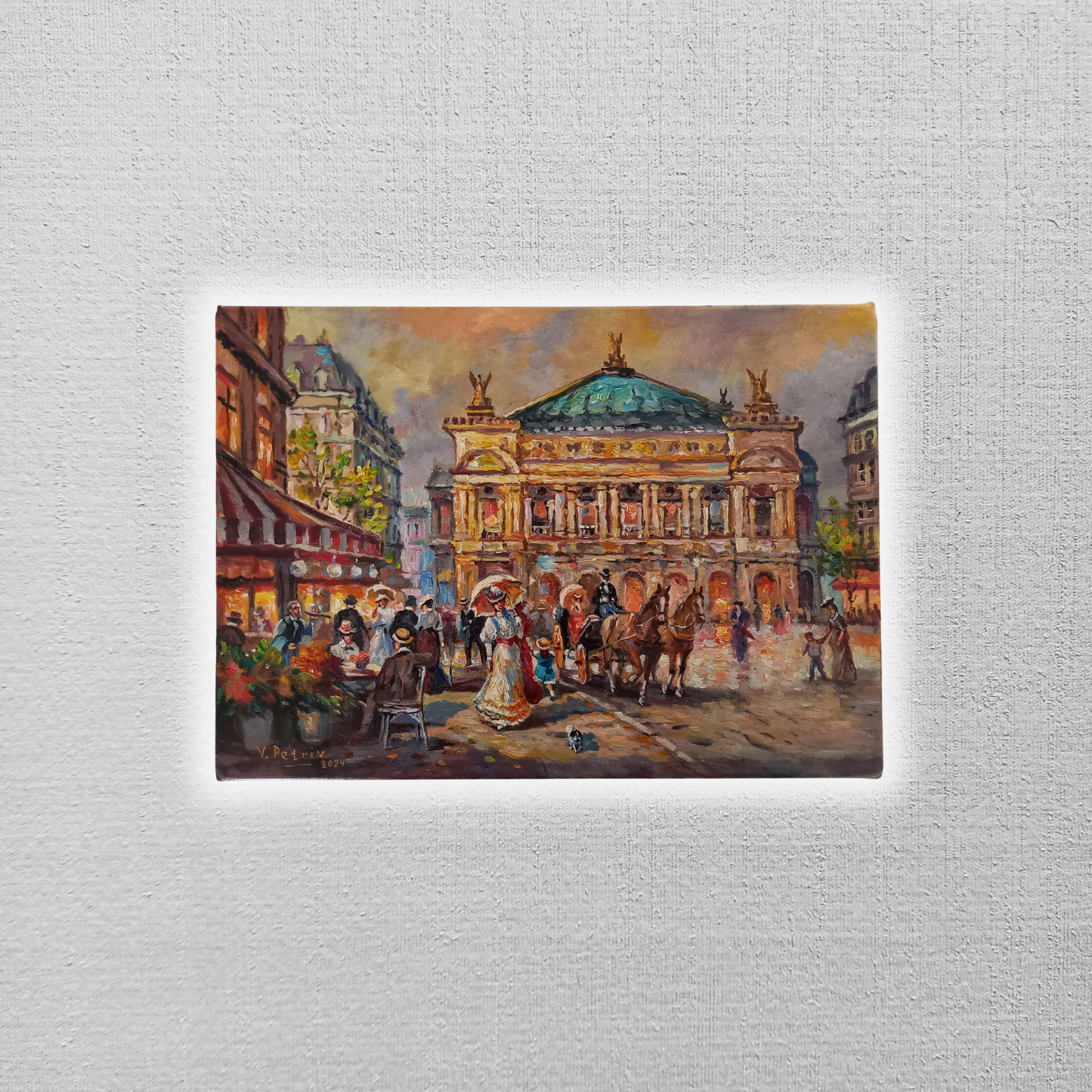 VLADIMIR PETRIV (*1969) | Palais Garnier / Oper in Paris | ORIGINAL Ölgemälde auf Leinwand