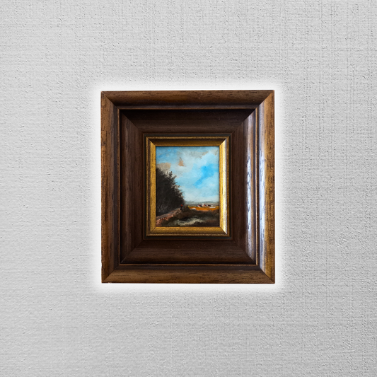 JOHANN-NORBERT FROWIN (*1943) | Landschaft bei Passau | ORIGINAL Ölgemälde auf Karton