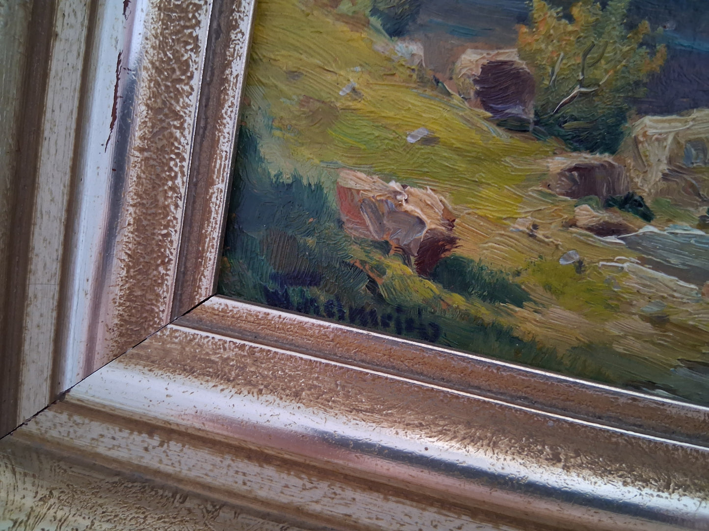 WALTER HELMRICH | Am Königssee vom Malerwinkel | ORIGINAL Ölgemälde auf Karton inkl. Rahmen