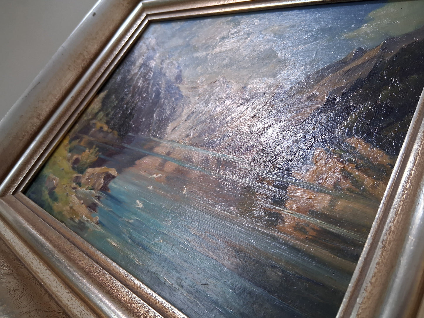 WALTER HELMRICH | Am Königssee vom Malerwinkel | ORIGINAL Ölgemälde auf Karton inkl. Rahmen