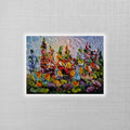 ORIGINAL Ölgemälde auf Karton | Wilde Blumen / Blumenwiese | 20x15 cm | Signiert