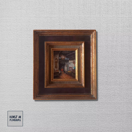 HENDRIK-JAN NEULAND (1928-2009) | Bäuerliches Interieur | ORIGINAL Ölgemälde inkl. Rahmen