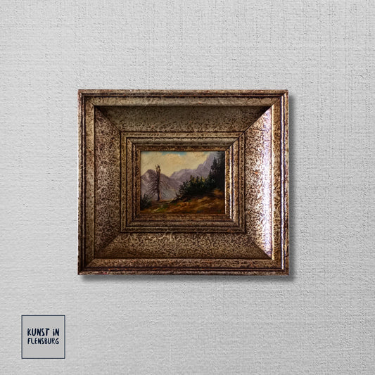 MAX HEICHELE (1890-1979) | Berglandschaft | ORIGINAL Ölgemälde auf Holzplatte inkl. Rahmen